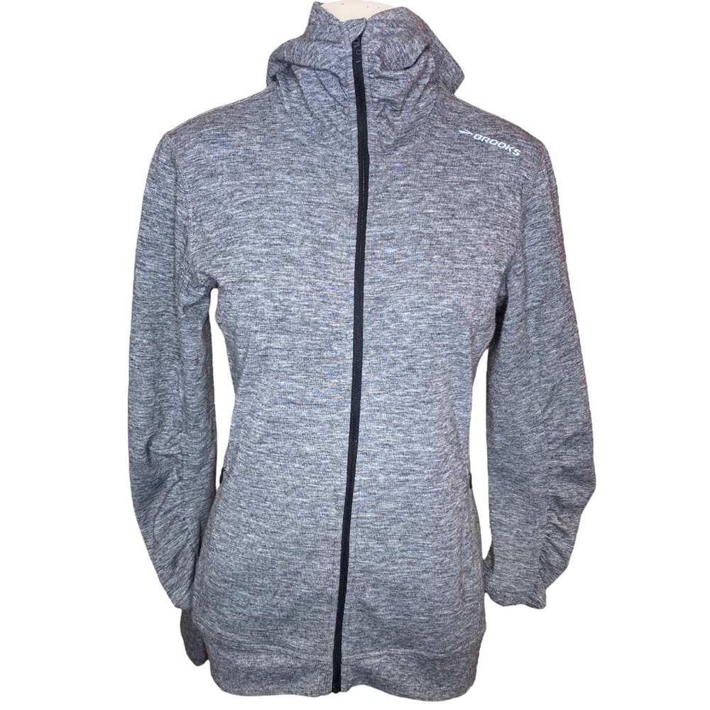 Brooks Full Zip Hooded Jacket DriLayer Technology Size M